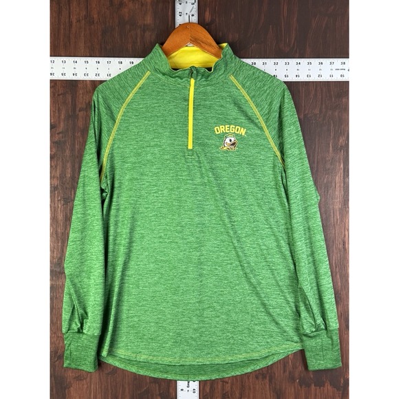 Oregon Ducks Colosseum 1/4 Zip Running‎ Long Sleeve Shirt Green Women's XL NCAA - Picture 1 of 6